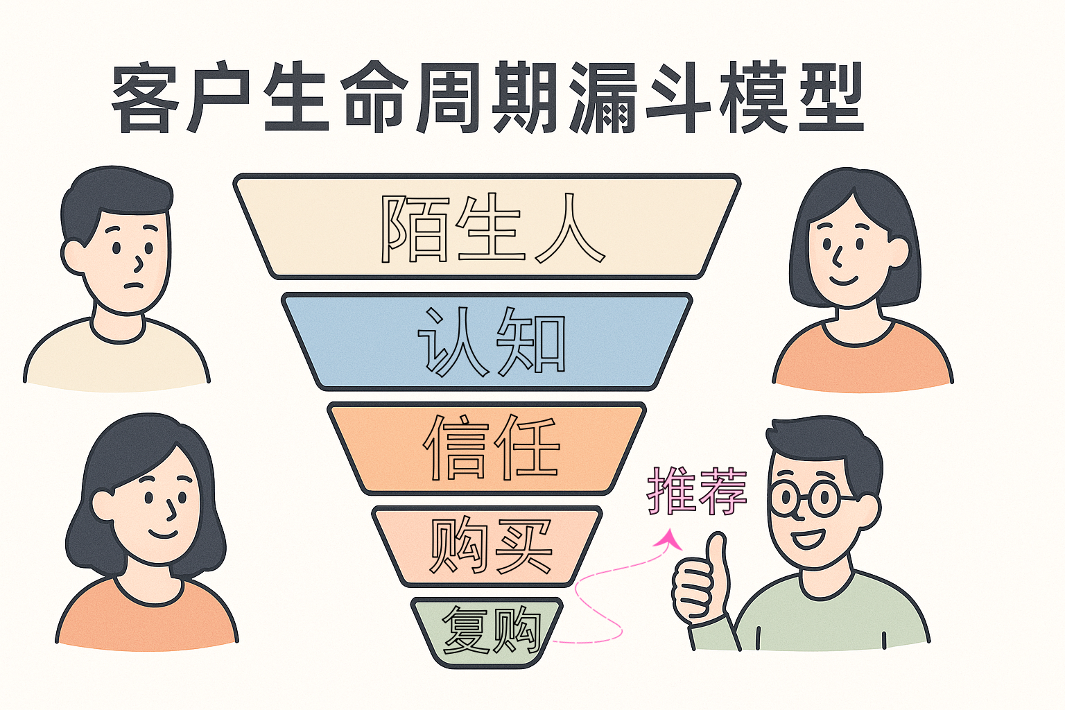 外贸客户生命周期图示