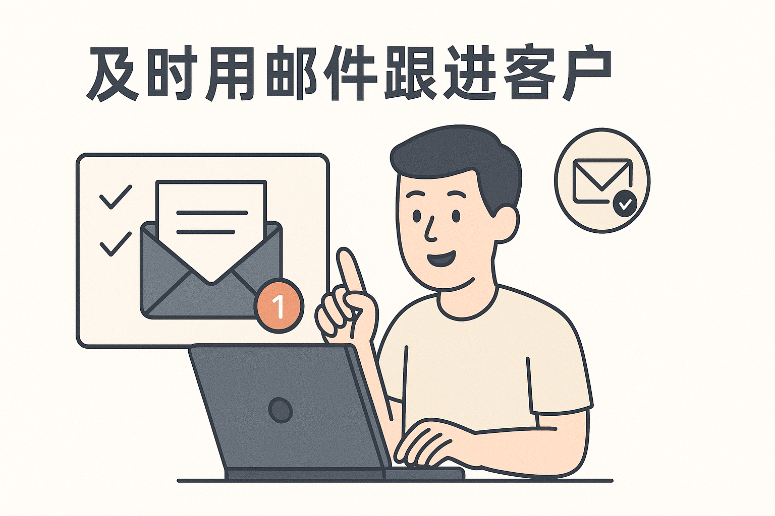 到货后邮件确认 自动发送月度跟进邮件 设定“30天未联系”自动提醒我跟进