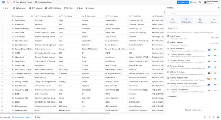 Clay 是一个现代化的潜在客户生成平台