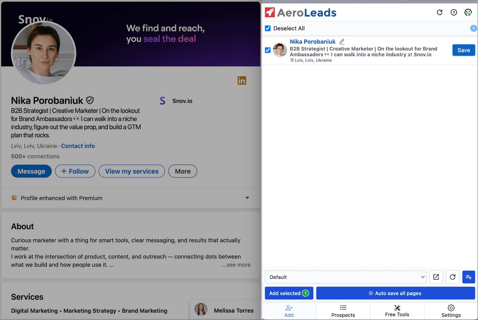 AeroLeads LinkedIn 邮箱查找工具是一款 Chrome 扩展程序
