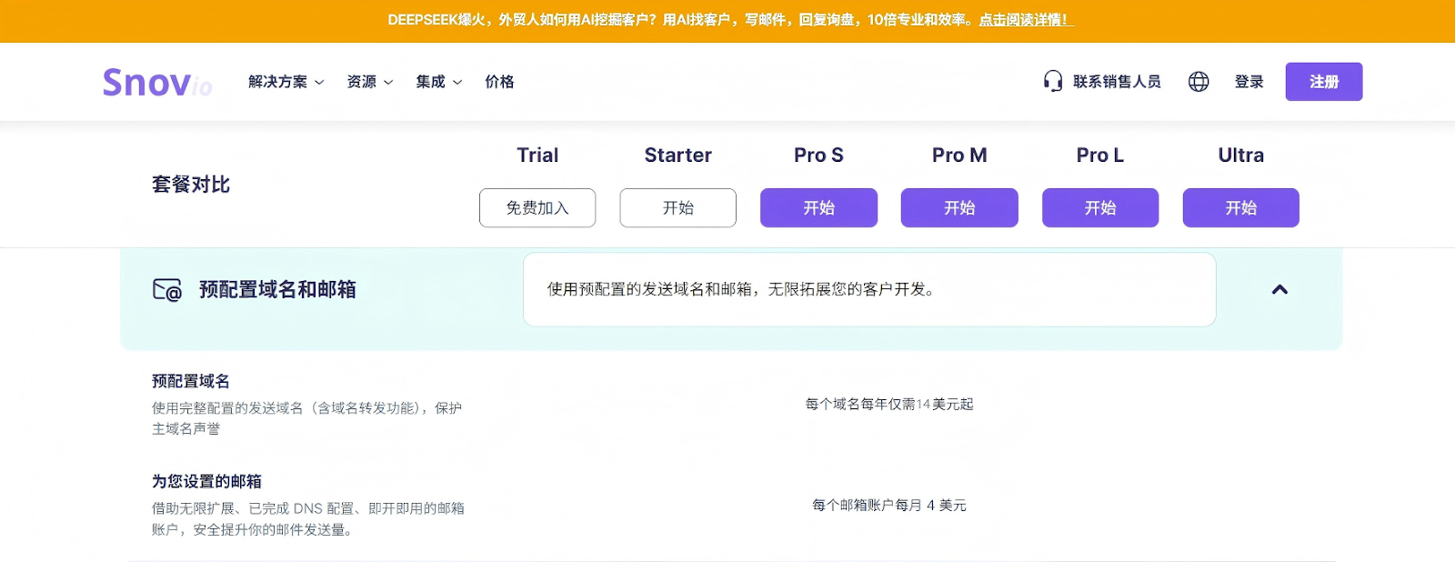 预配置域名邮箱
