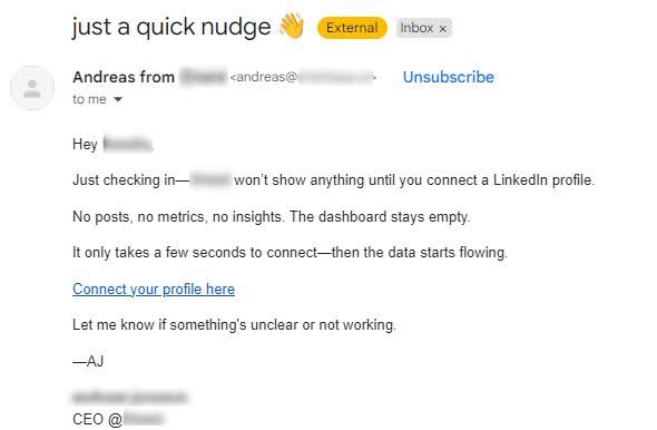 避免使用类似“Just following up”这样的无效表达