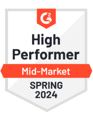 G2 High Performer Mid-market SPRING 2024