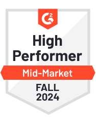 Award: High performer Mid market fall 2024